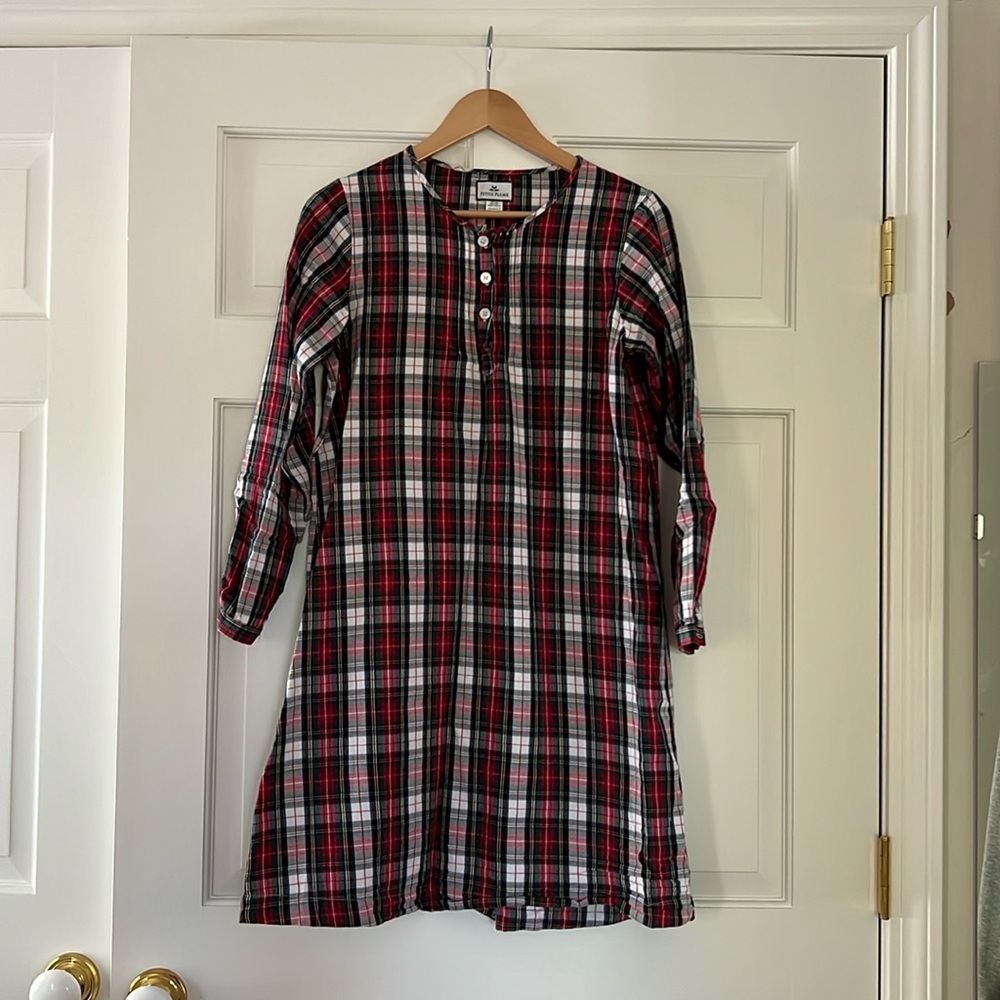 Plaid Button-Up Nightshirt